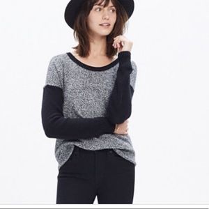 Madewell Sweater Colorblock Black Size Small